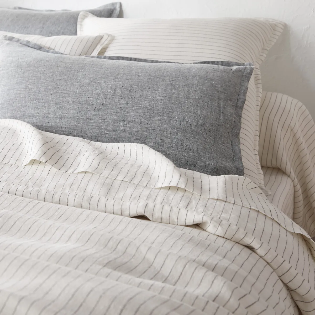 Housse De Couette Lin Lavé, Linot Rayé — vue 3
