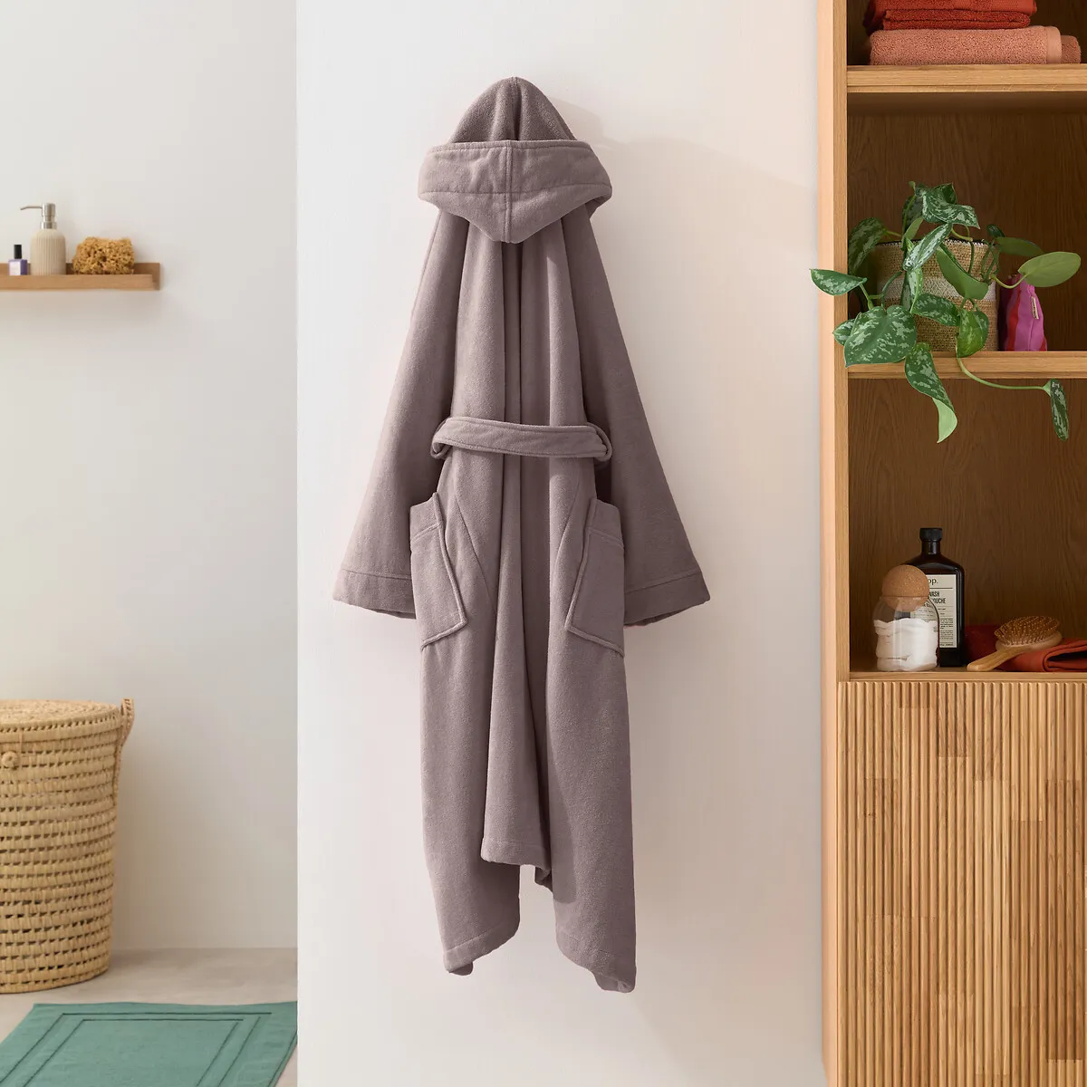 Peignoir Capuche Éponge Velours 450 G/m2, Trizie — vue 3