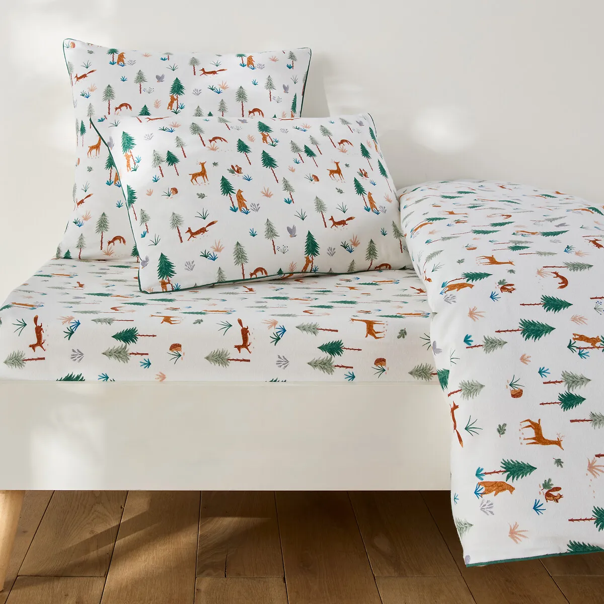 Drap-housse Enfant, En Flanelle, Bonnet 25 Cm, Imprimé Animaux, GRIZZLY