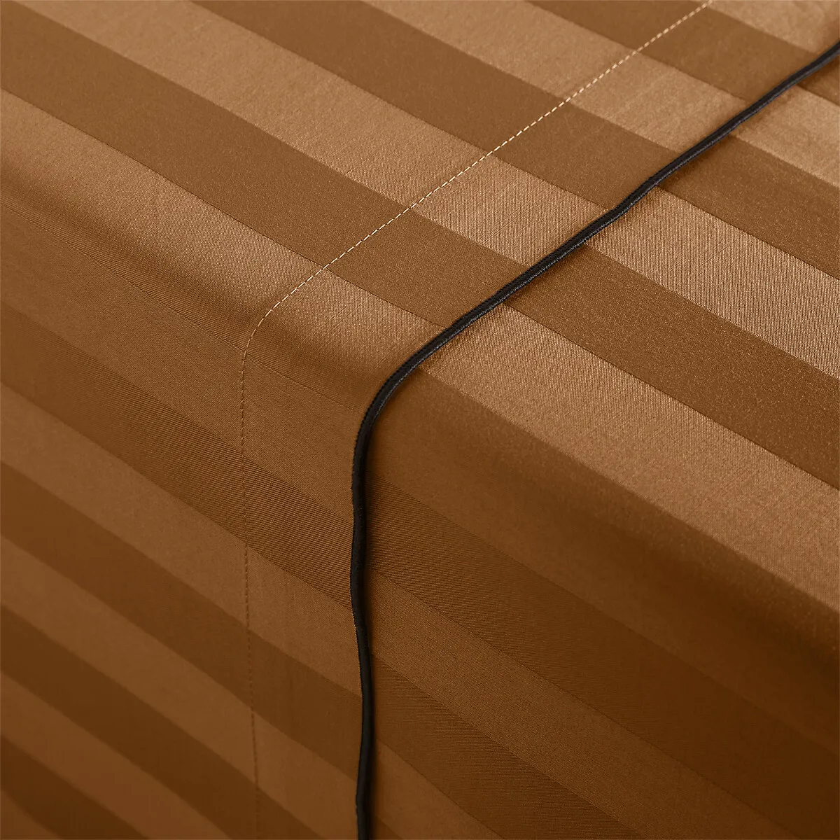 Drap Plat Satin De Coton Lavé, Victor Rayé — vue 3