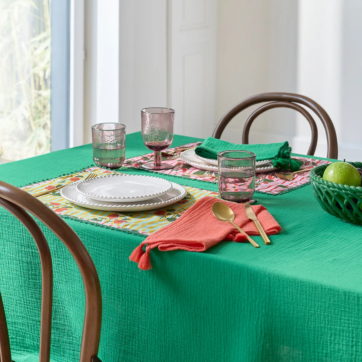 Lot De 4 Serviettes De Table Gaze De Coton, Kumla — vue 3