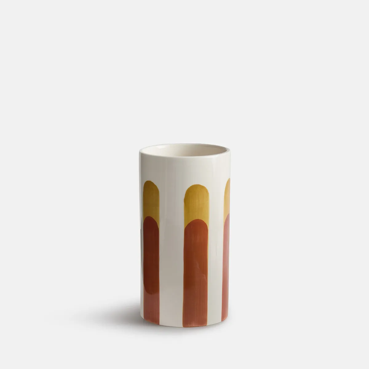 Vase En Céramique, Peint À La Main, Hauteur 18 Cm, JAOMA