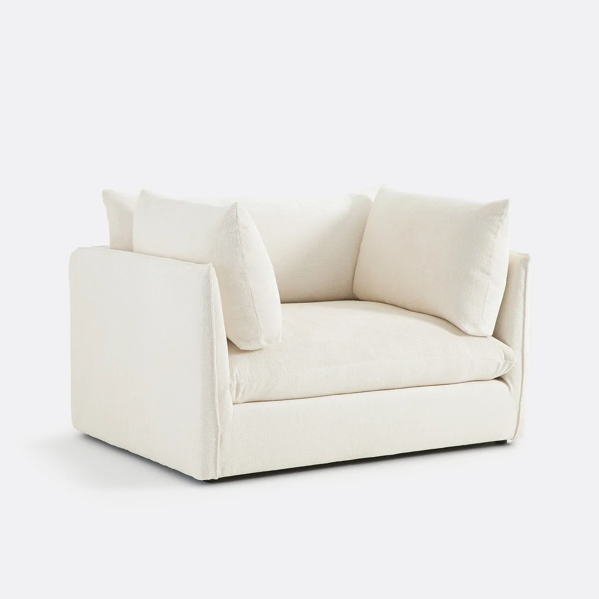 Élément Fauteuil XL Pour Canapé Modulable, En Velours Épais, MALO — vue 3