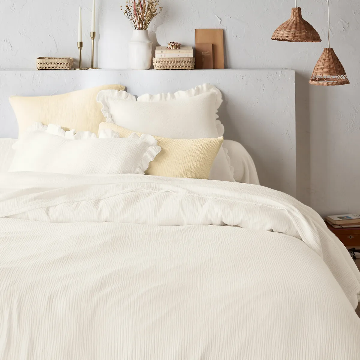 Housse De Couette Unie En Gaze De Coton, Kumla