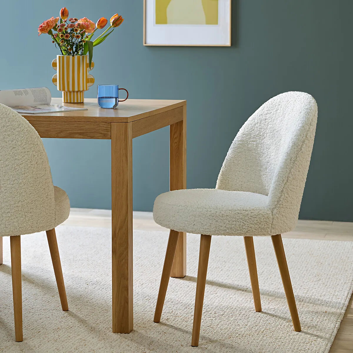 Lot De 2 Chaises Tissu Bouclette, Inès — vue 3