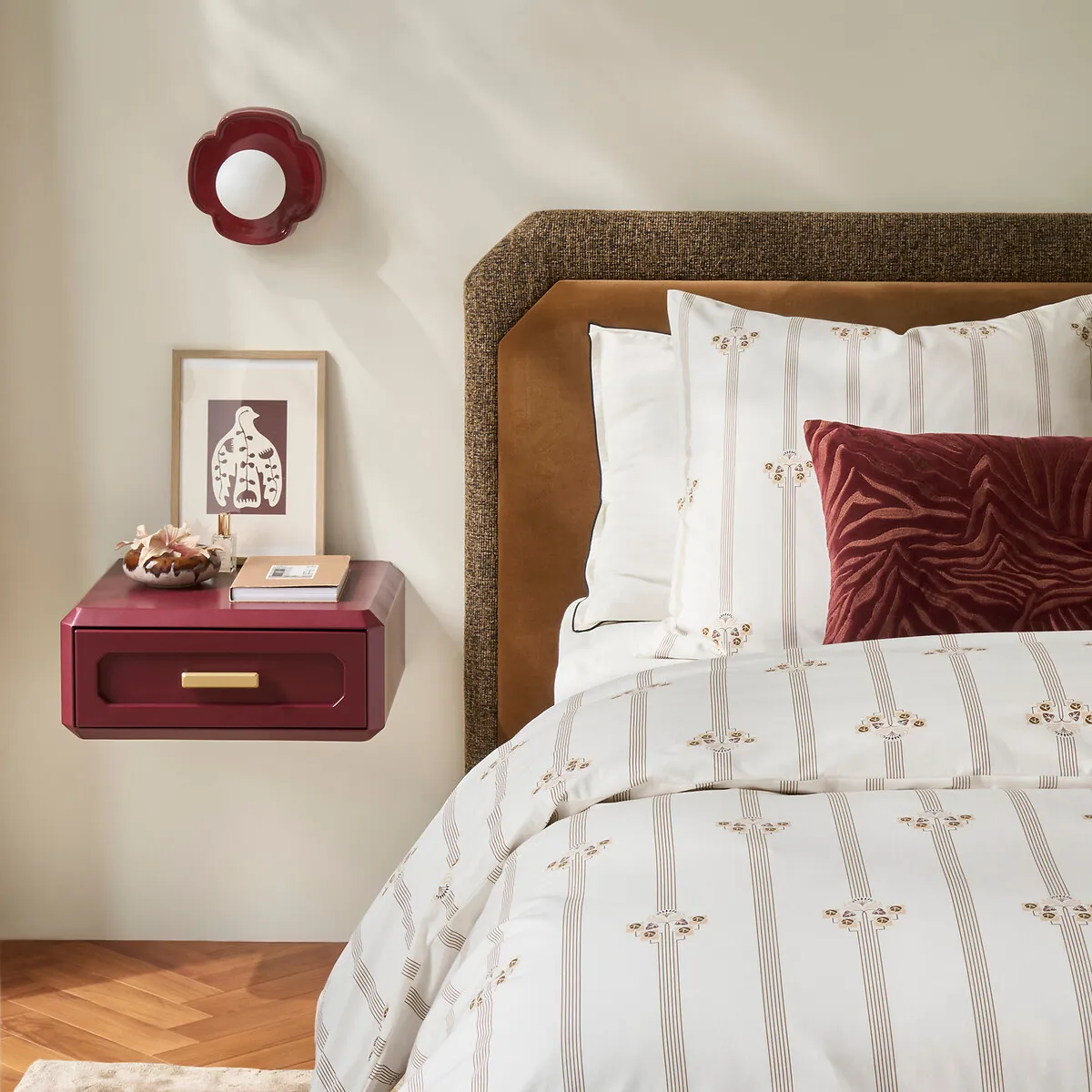 Drap-housse En Satin De Coton Lavé, 118 Fils, Victor Uni — vue 3