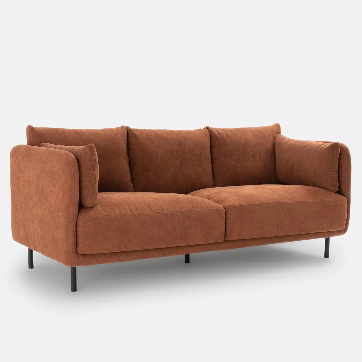 Canapé Droit, 3 Ou 4 Places, En Tissu Texturé, VICTOR — vue 3