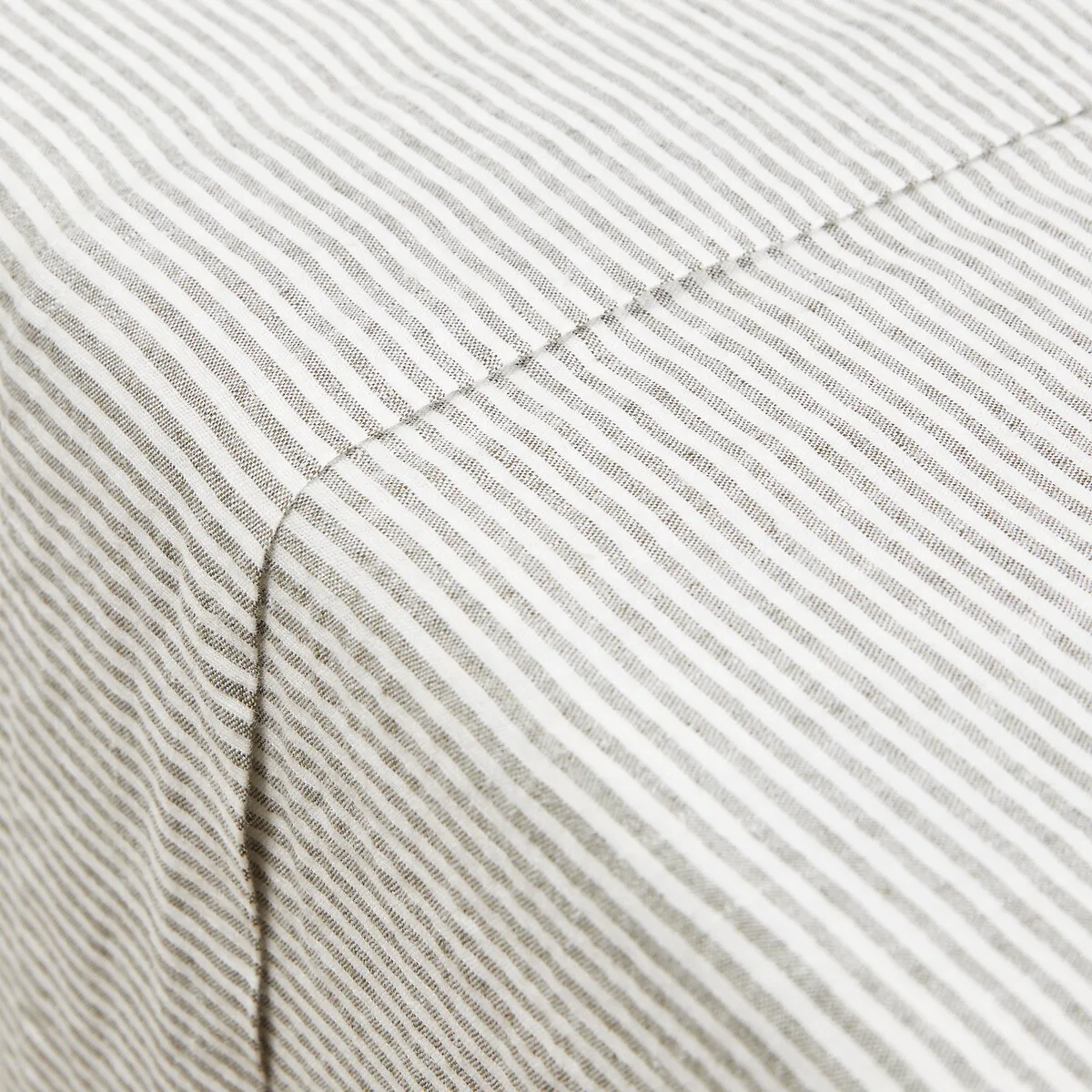 Drap Plat Rayé Lin Lavé, Limona — vue 3