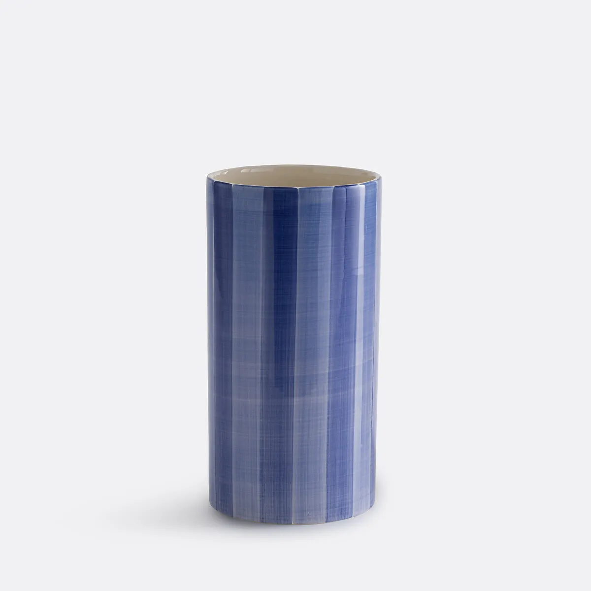 Vase En Céramique, À Rayures, Hauteur 25 Cm, JAOMA