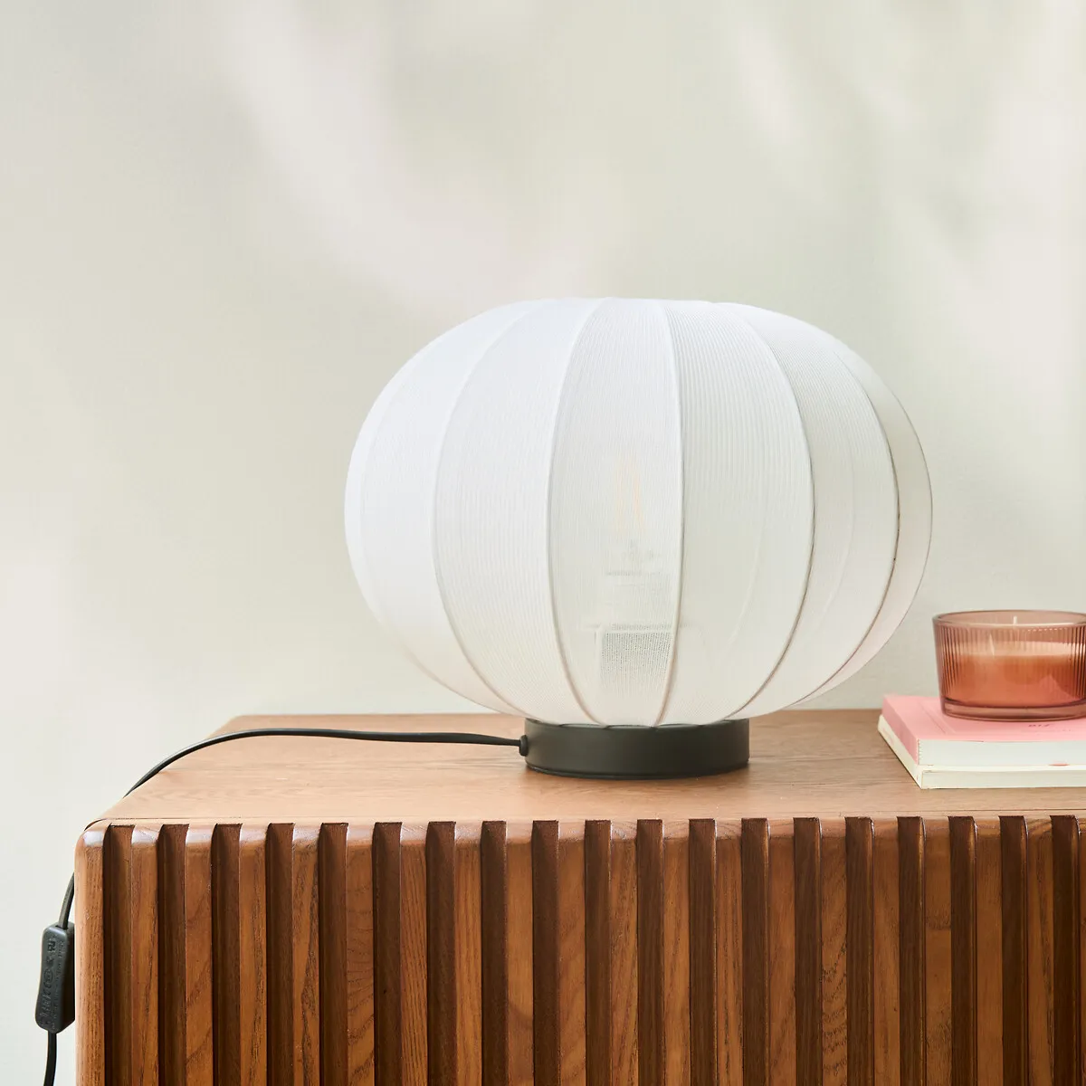 Lampe À Poser Métal Fer Et Maille, Aldo — vue 3