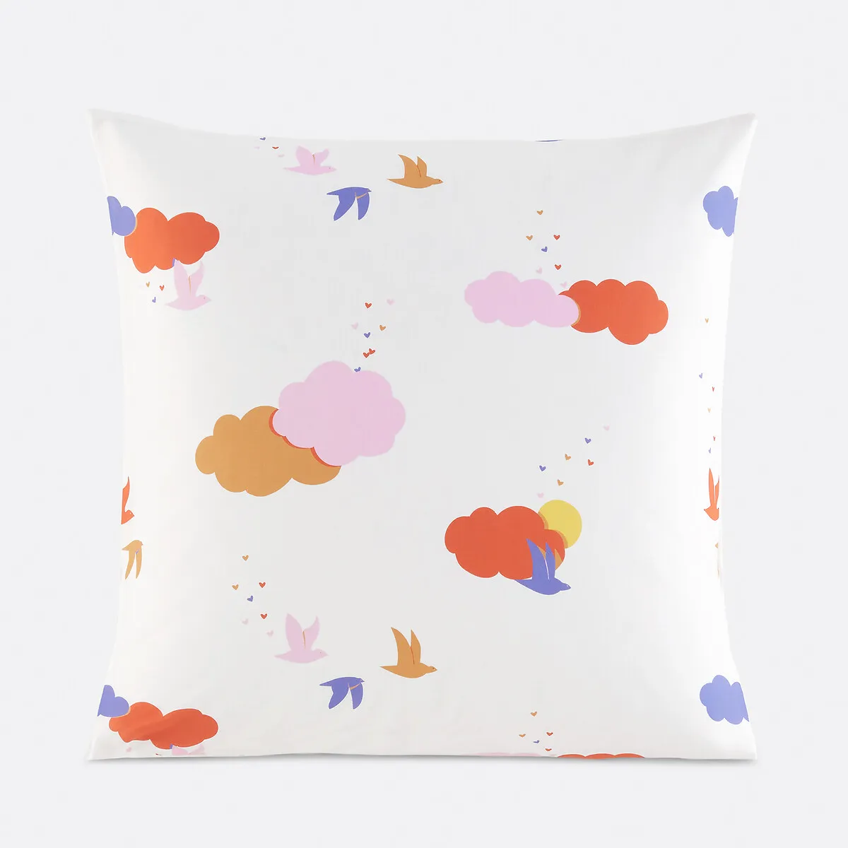 Taie D'oreiller Enfant, En Coton Biologique, Imprimé Nuages, NOKI