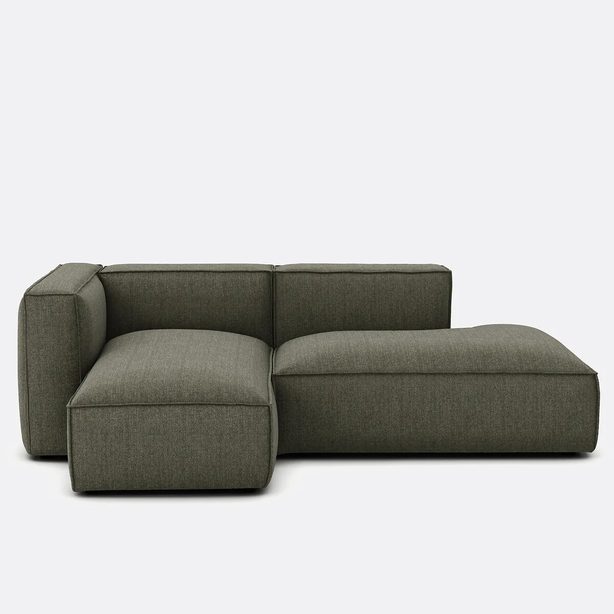 Canapé Modulable D'angle Gauche, En Tissu Texturé, SEVEN