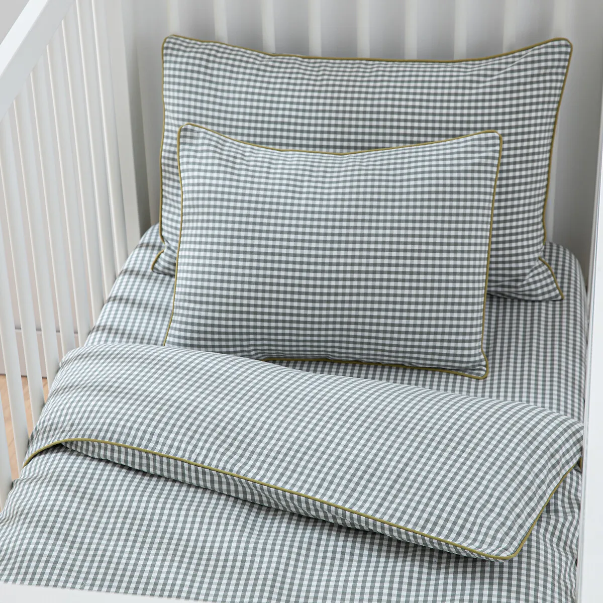 Housse De Couette Bébé En Coton, Tiny Vichy — vue 3
