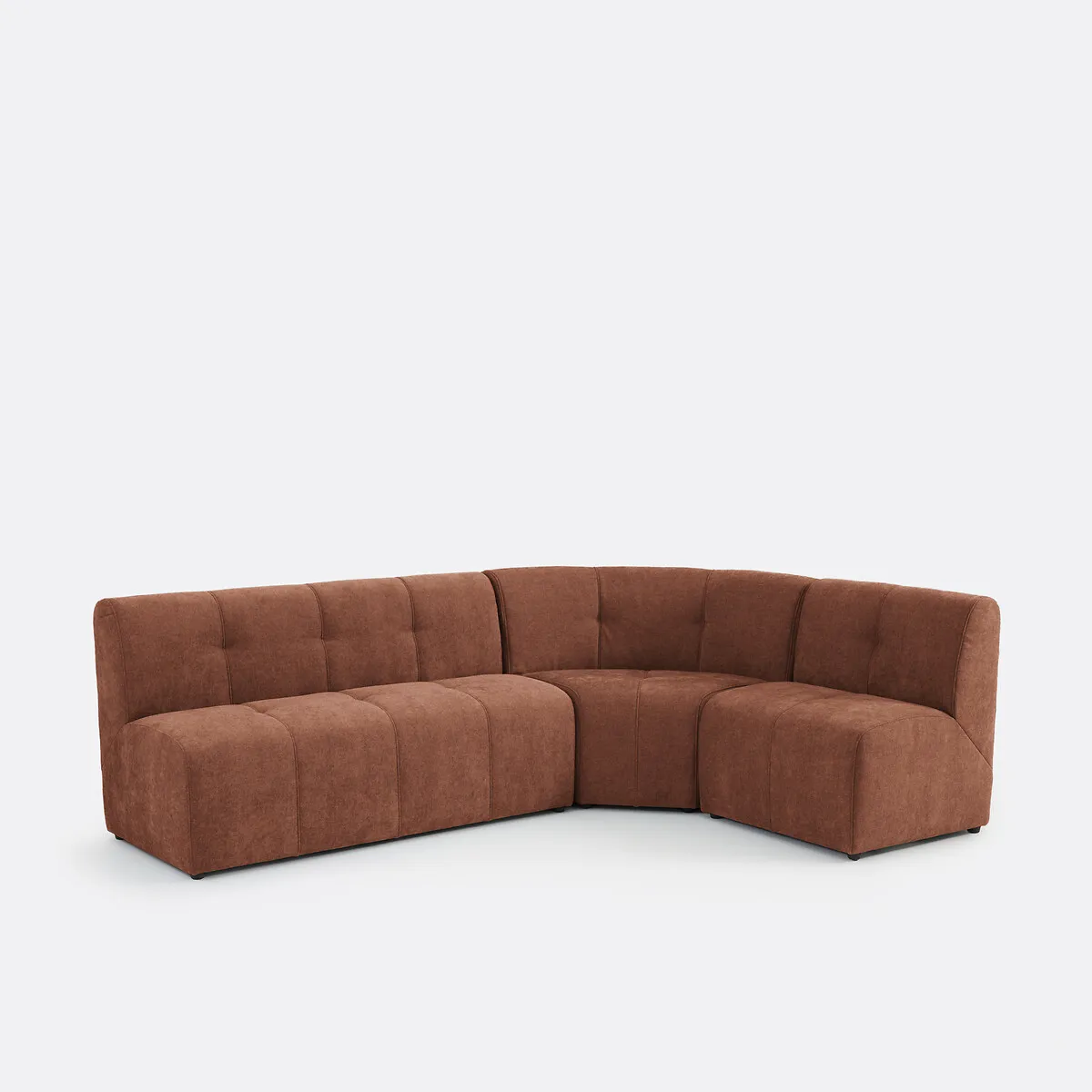 Élément Fauteuil De Table D'angle Modulable, 1 Place, En Chenille Fine, ANETA — vue 3