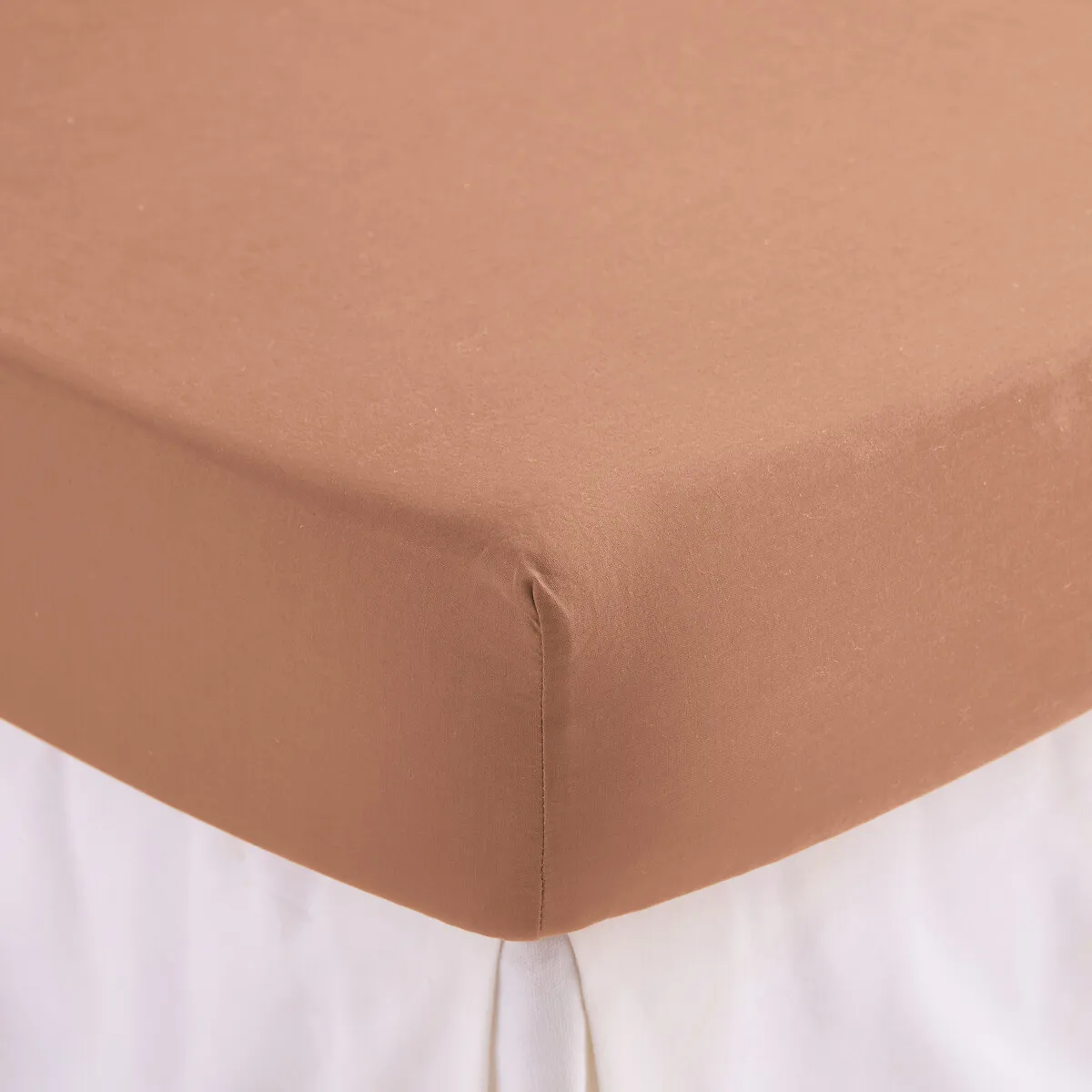 Drap-housse Enfant Uni, En Coton Lavé, Bonnet 30 Cm, KUMCO — vue 3