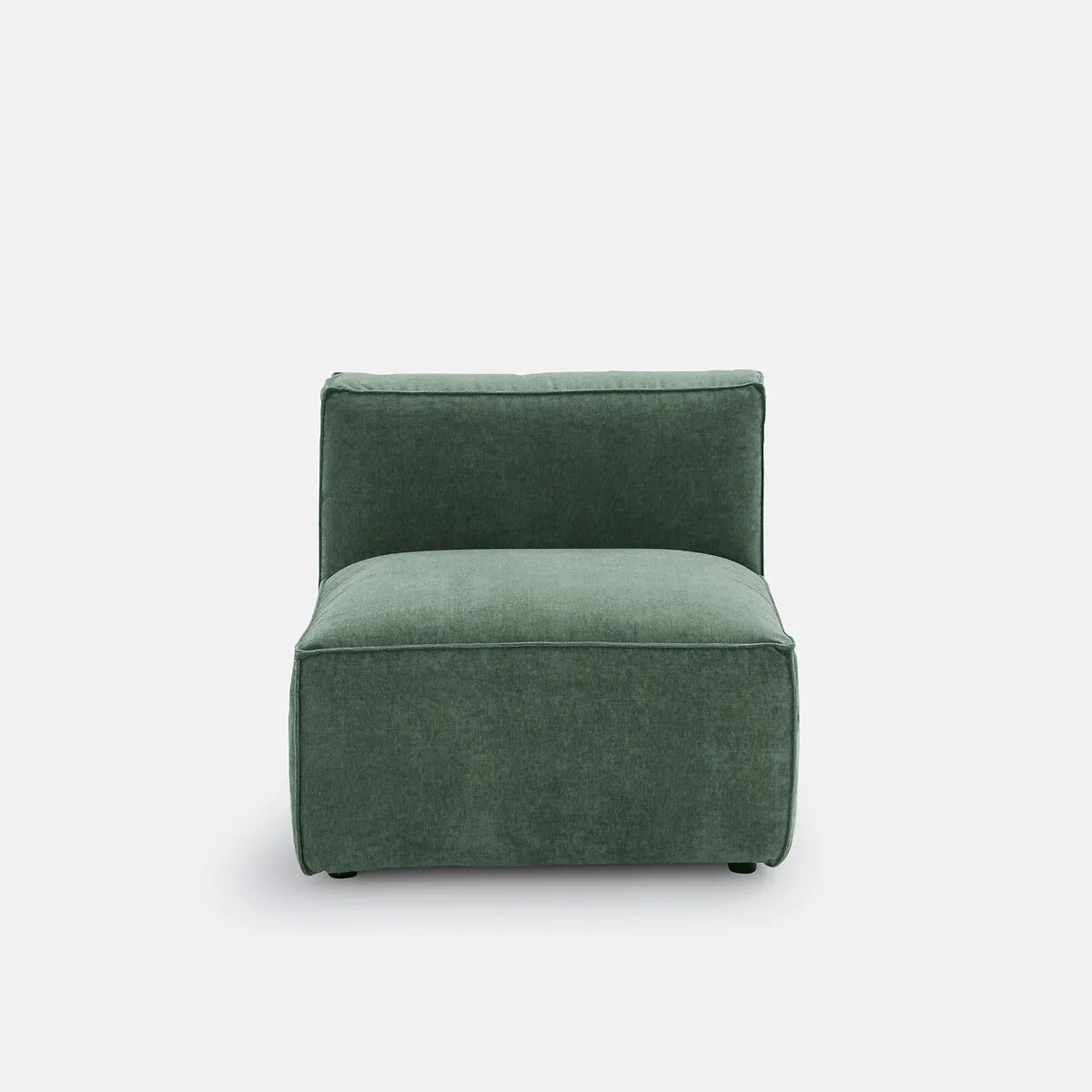 Elément Chauffeuse Pour Canapé Modulable, En Velours Texturé, SEVEN  — vue 3