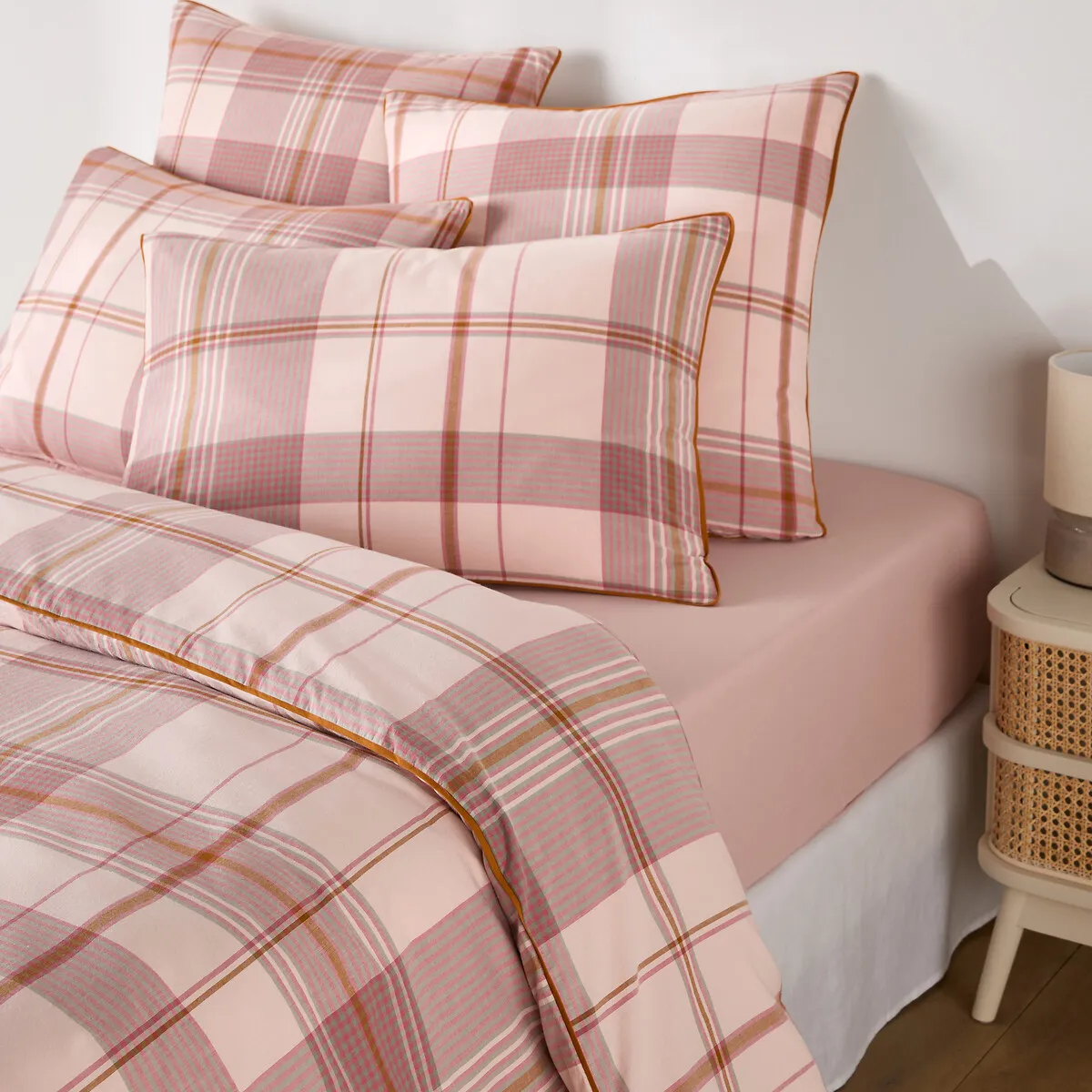 Housse De Couette En Coton Lavé, Carreaux En Tissé-teint, DOLLON