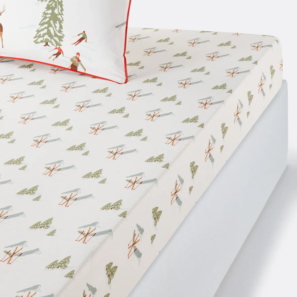 Drap Housse Percale Coton Bonnet 30 Cm, Alpes