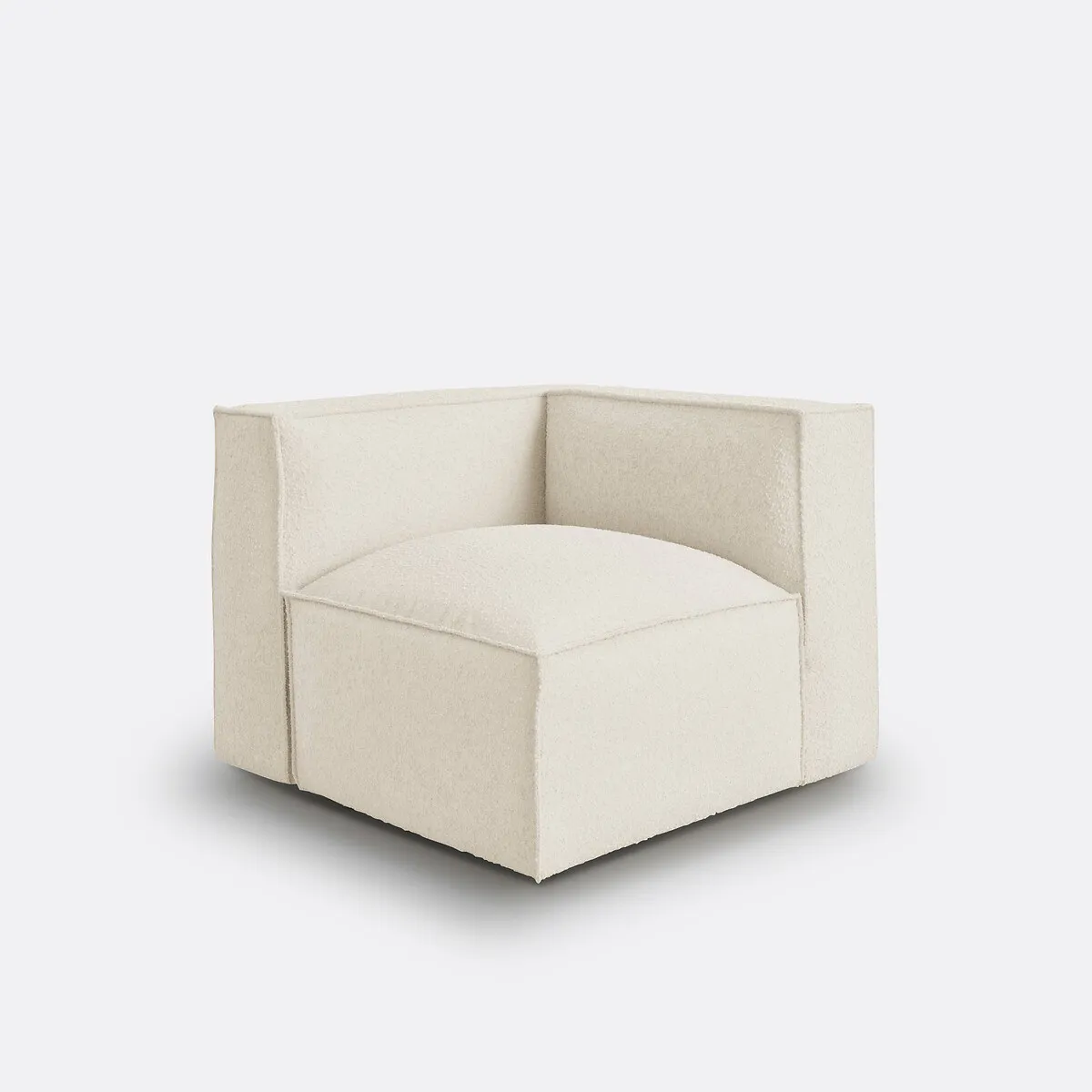 Elément D'angle Pour Canapé Modulable, En Bouclette, SEVEN