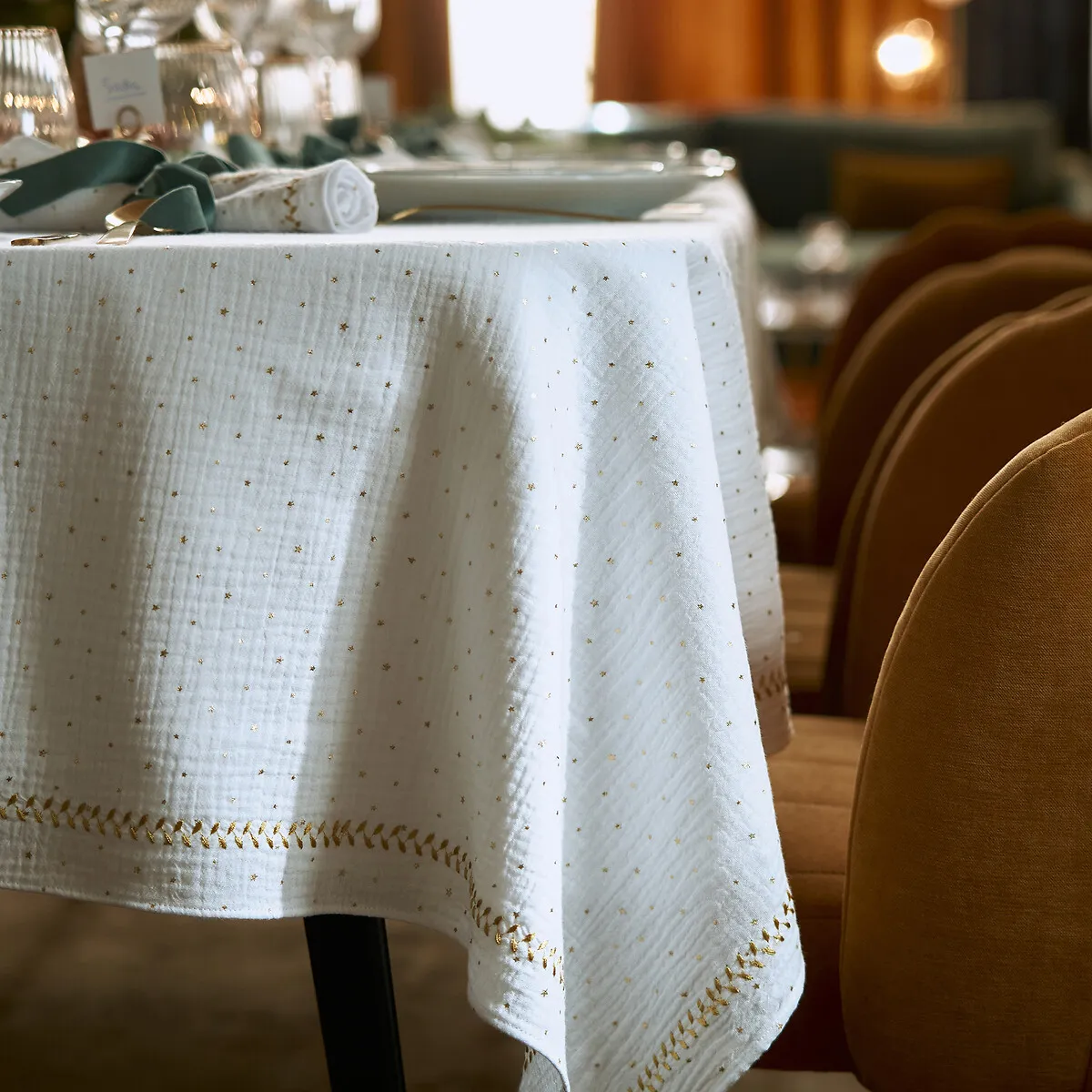 Nappe Gaze De Coton, Kumla Étoiles Brodées — vue 3
