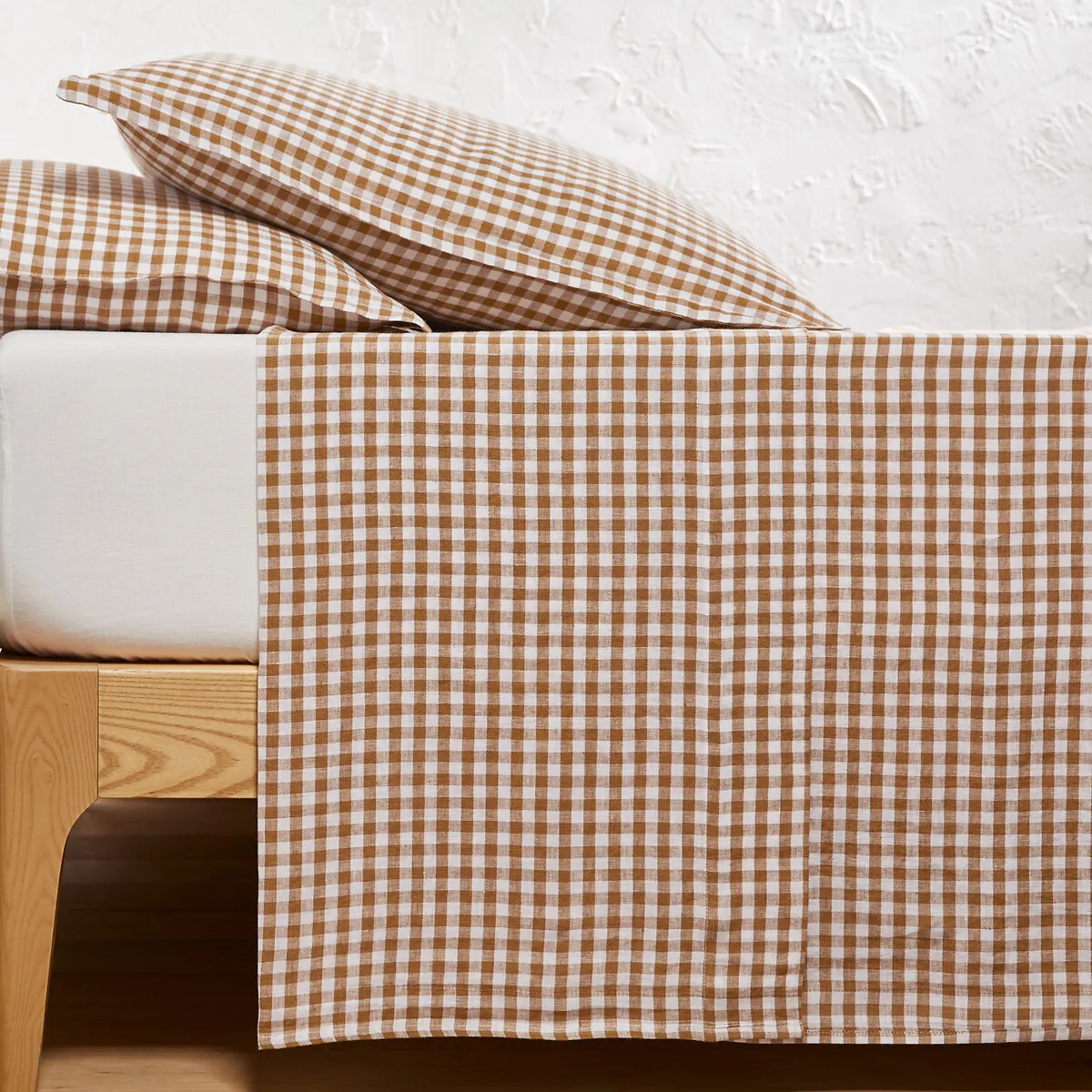 Drap Plat En Lin Lavé, Acélie Bronze