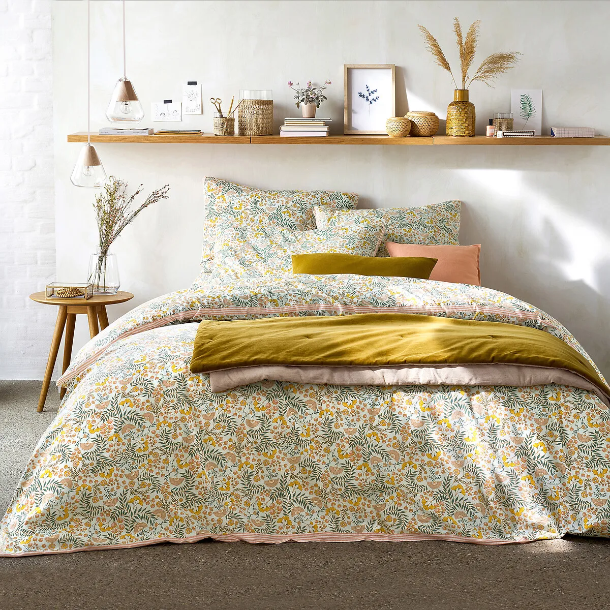 Housse De Couette Coton Lavé, Motif Floral, MAJARI — vue 3