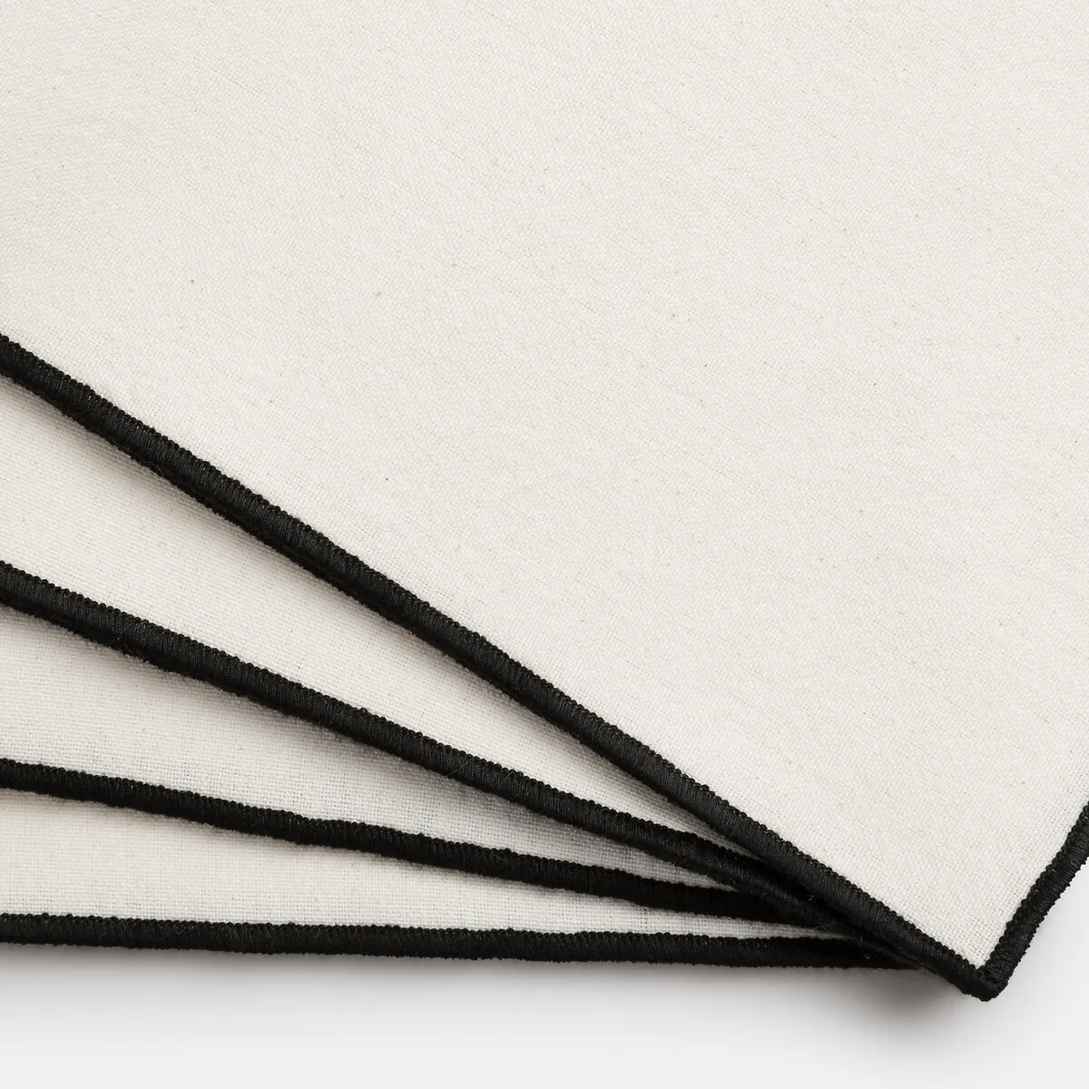 Lot De 4 Serviettes De Table, Coton Lavé, Tampa — vue 3