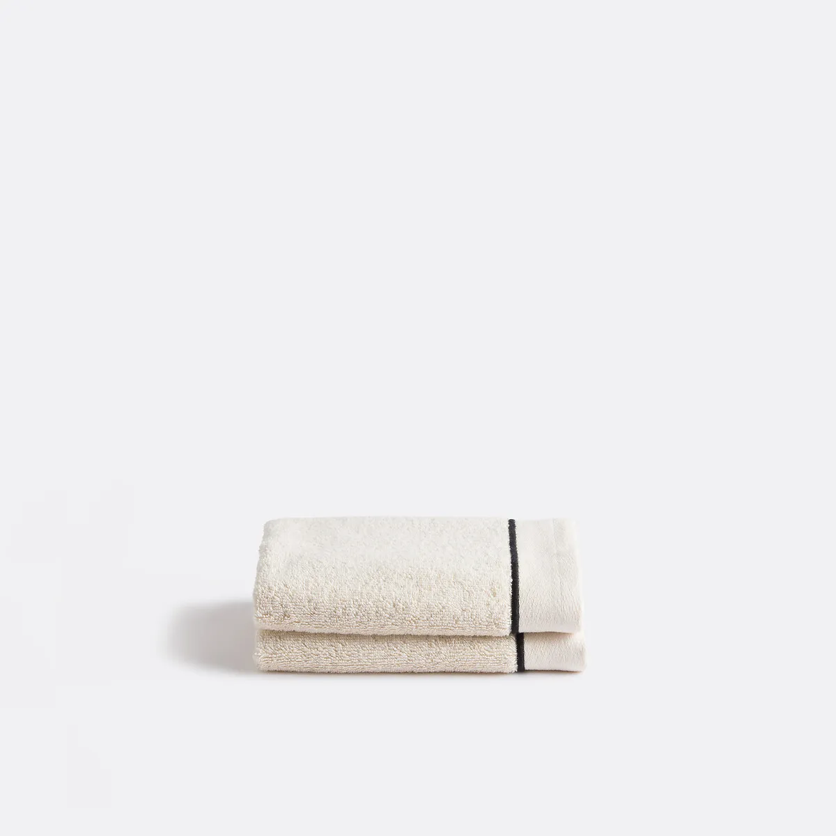 Lot 2 Serviettes D'invité, En Coton Peigné 700g/m2, Victor