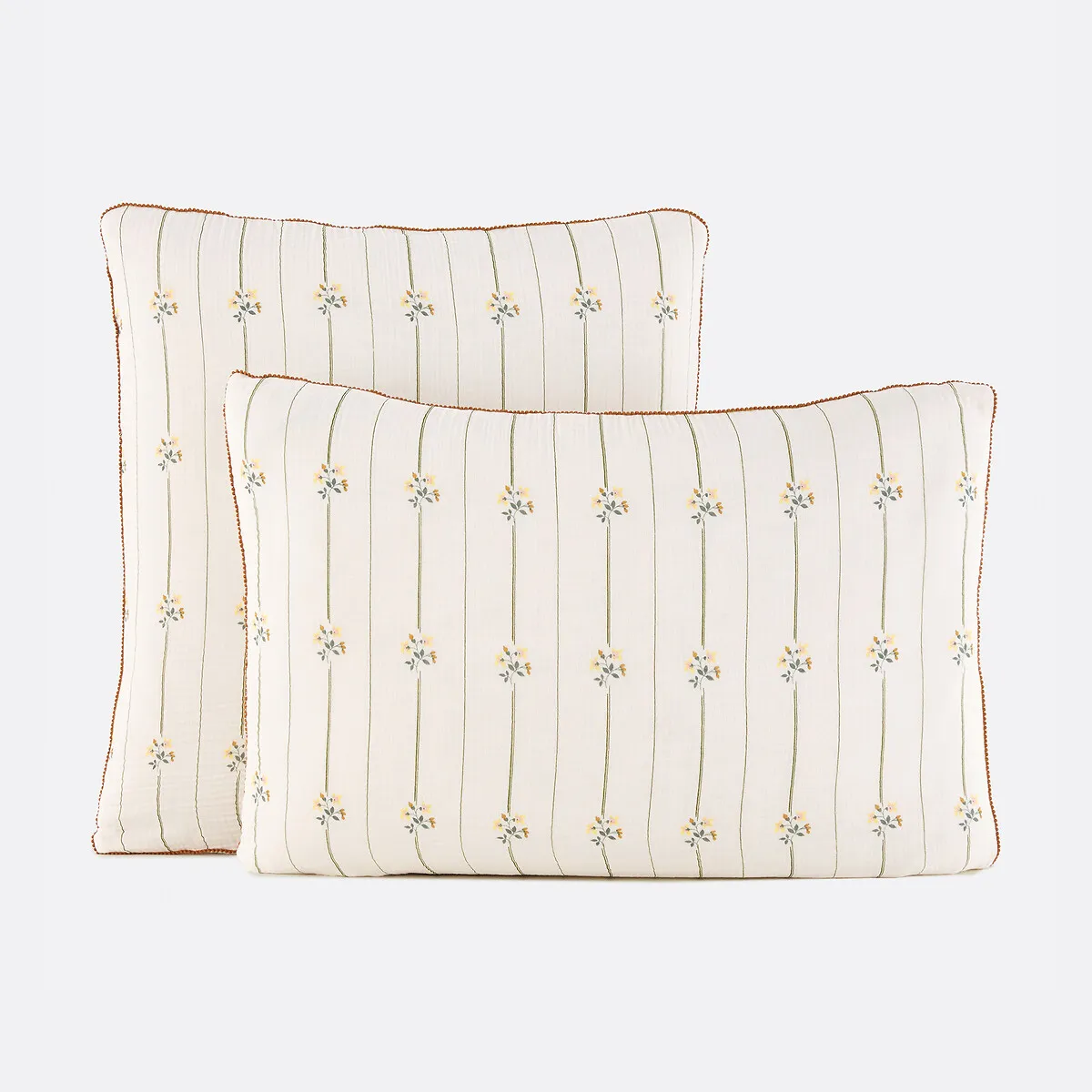Taie D'oreiller En Gaze De Coton, Imprimé Fleurs, RISETTI