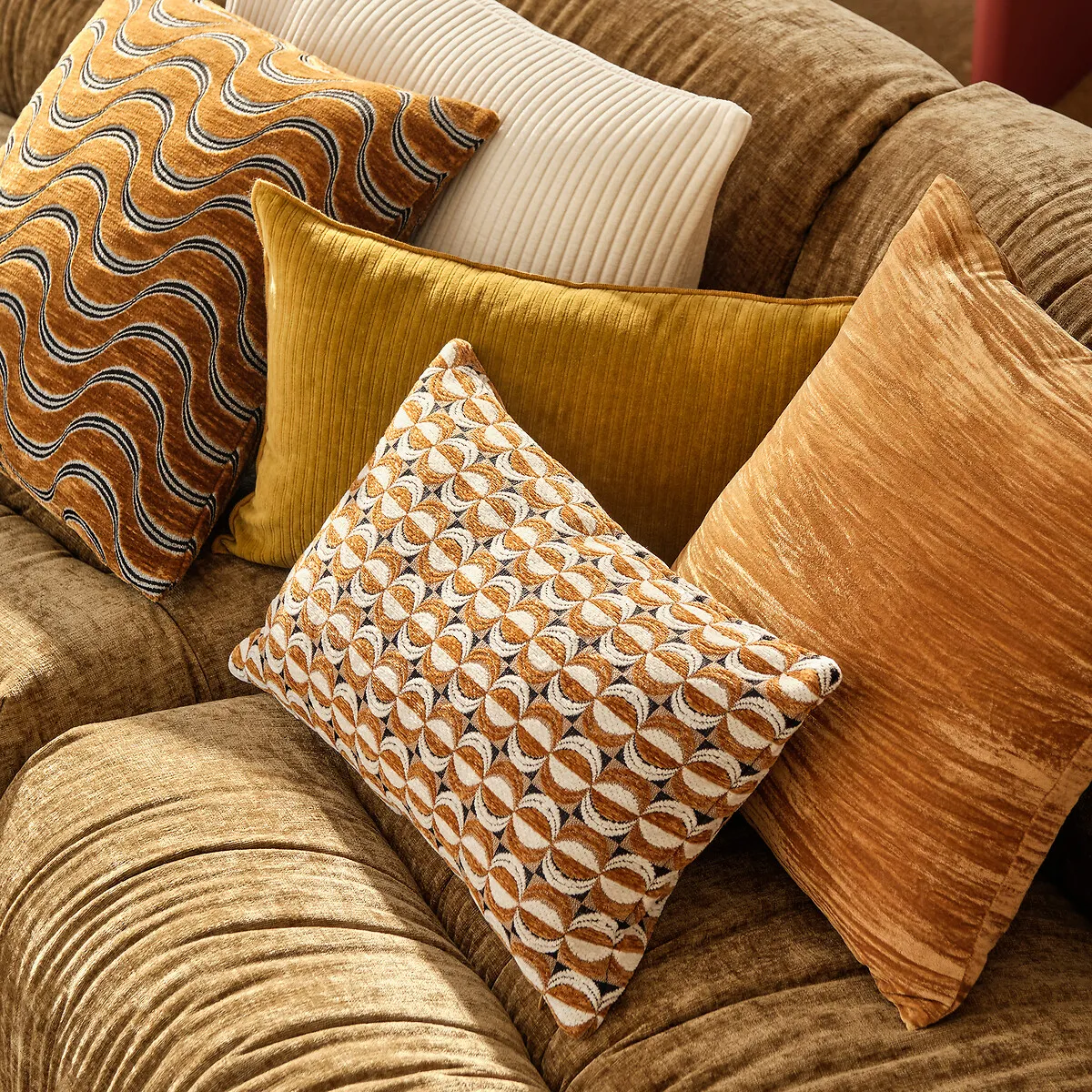 Housse De Coussin Rectangulaire, En Velours Chenille, VILNIA — vue 3