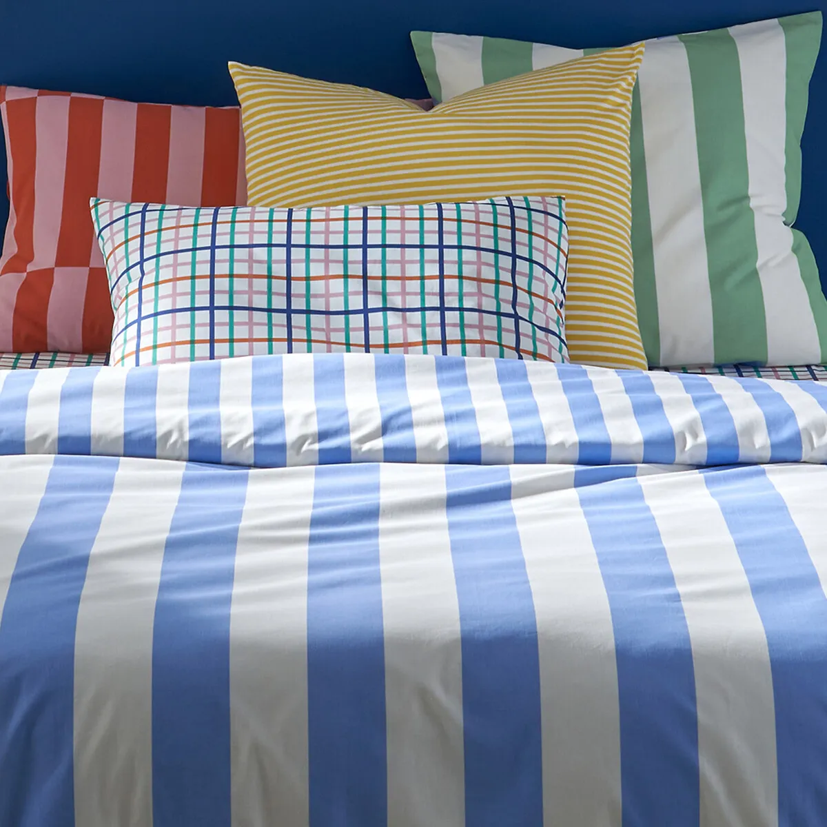 Housse De Couette En Coton, HENDAYE BLEU — vue 3