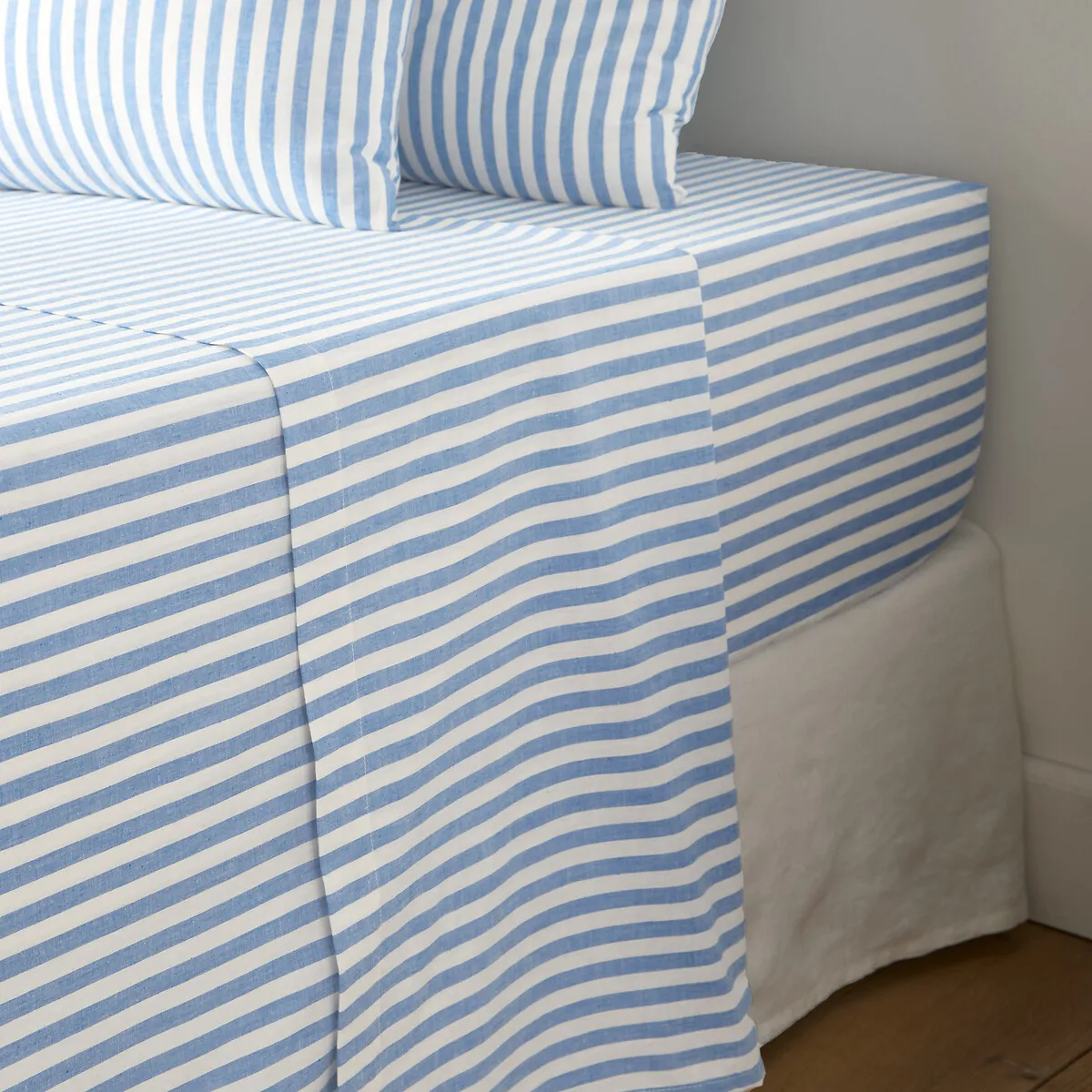 Drap Plat En Coton, SOIZIC BLEU