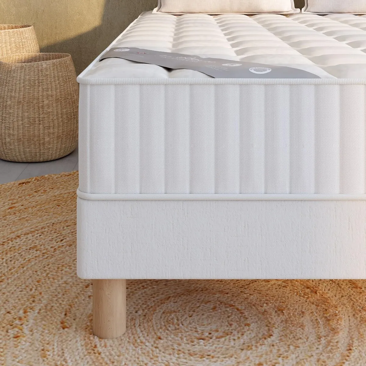 Ensemble Matelas 588 Ressorts, Soutien Très Ferme, Accueil Moelleux Et Sommier — vue 3