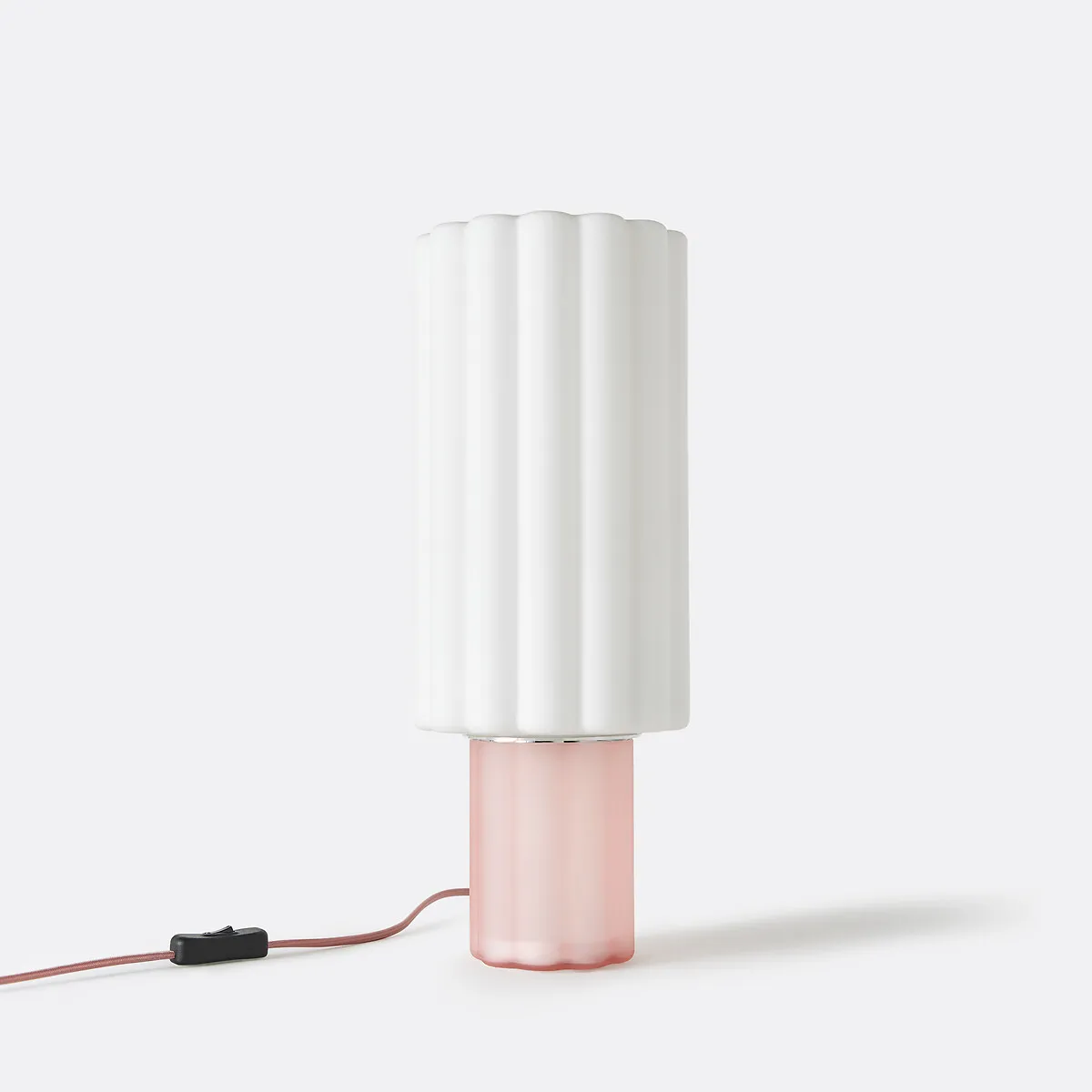 Lampe À Poser, En Verre Coloré Et Opaline, JUSTYNA