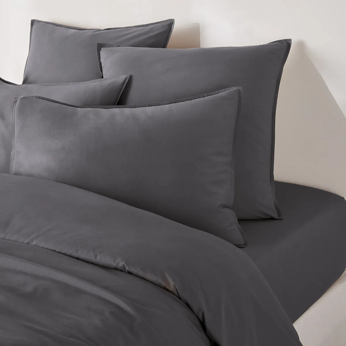 Drap Housse Uni Coton Lavé Bonnet 30cm, Scenario — vue 3