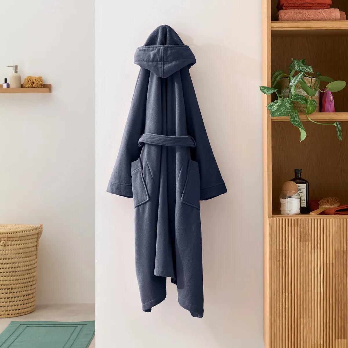 Peignoir Capuche Éponge Velours 450 G/m2, Trizie — vue 3