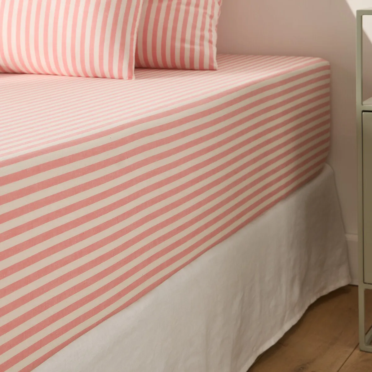 Drap-housse Coton Bonnet 30 Cm, SOIZIC CORAIL