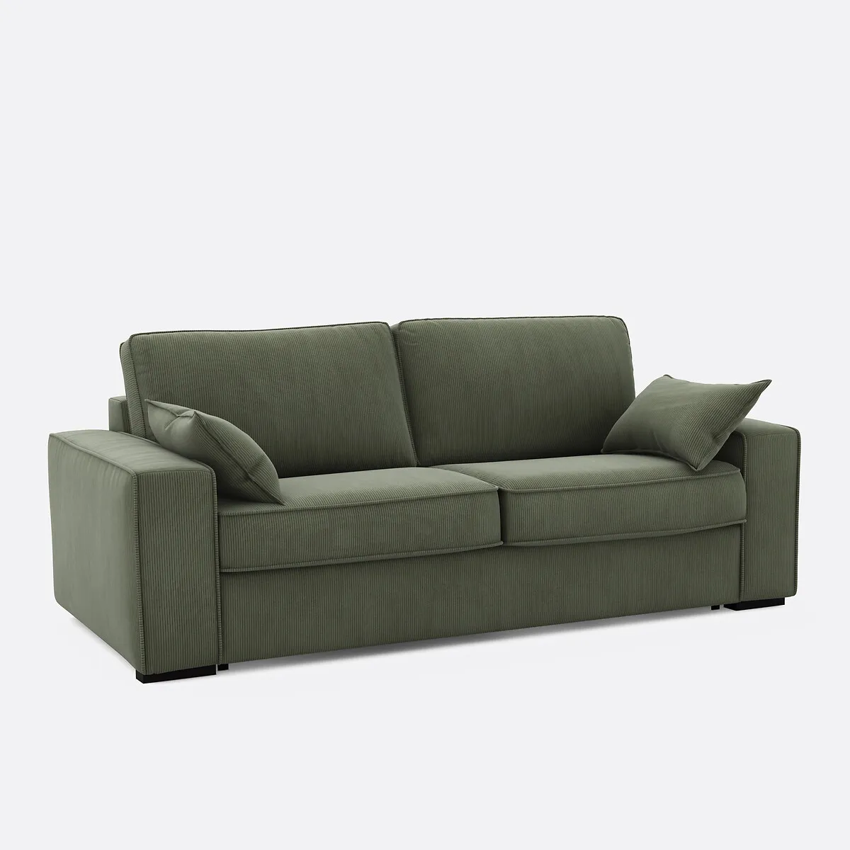 Canapé Convertible, Comfort Bultex®, En Velours Cotelé Fines Cotes, CECILIA — vue 3