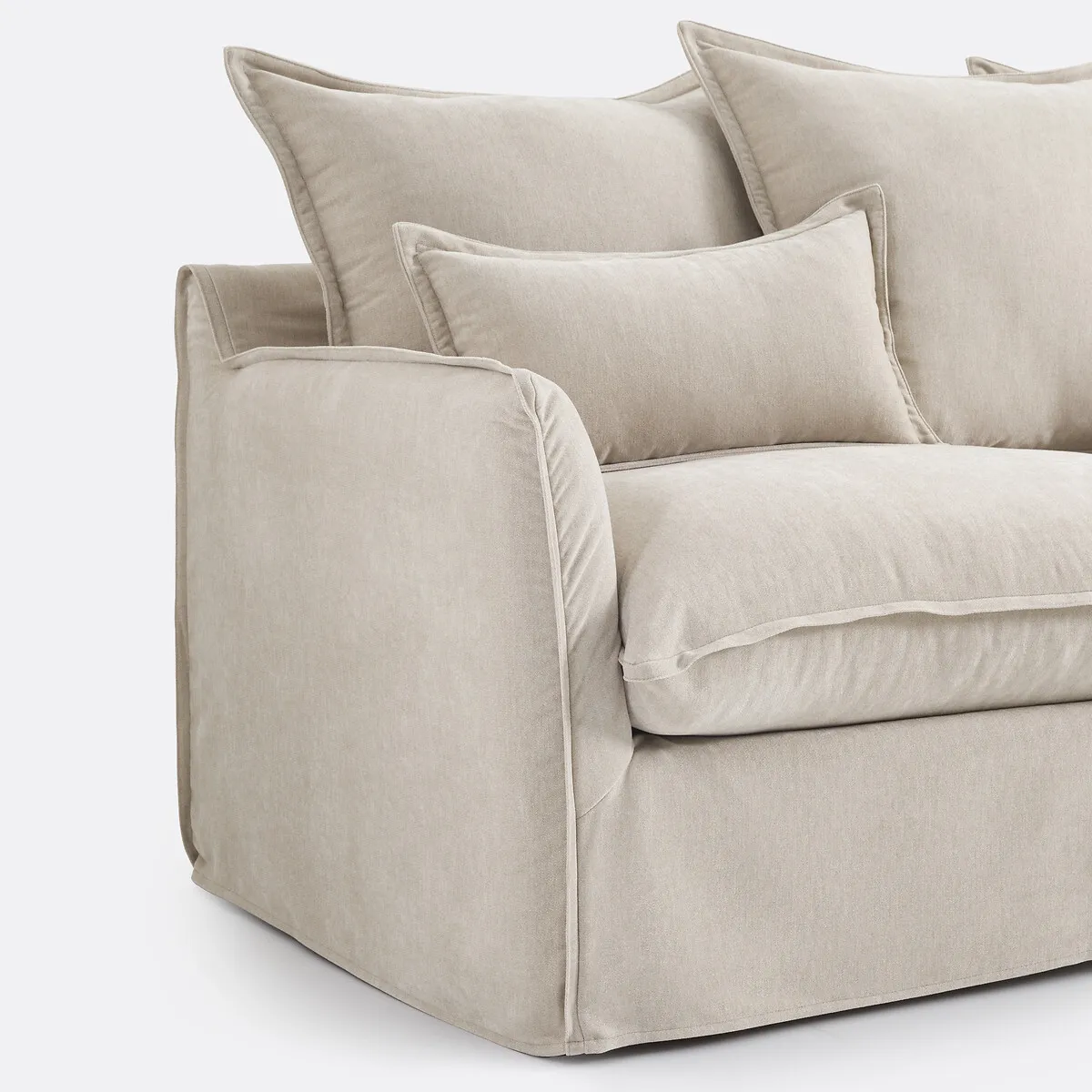 Canapé D'angle Droit, Déhoussable, 4 Places, En Polyester Chiné, ODNA — vue 3