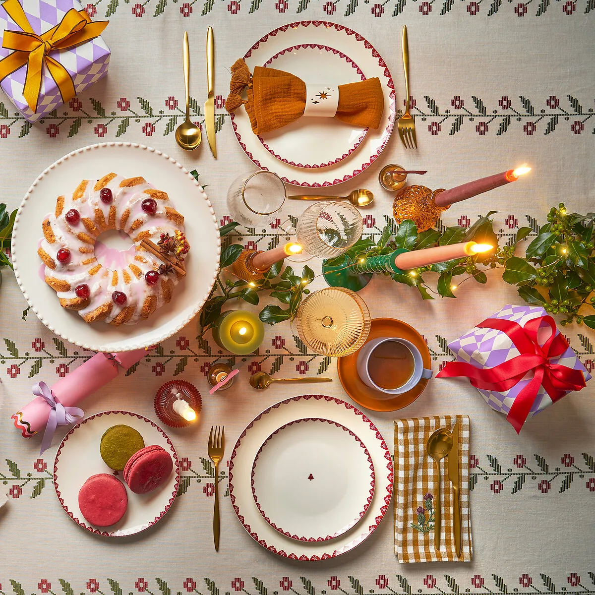 Nappe En Coton Lavé Brodé, Auvray — vue 3
