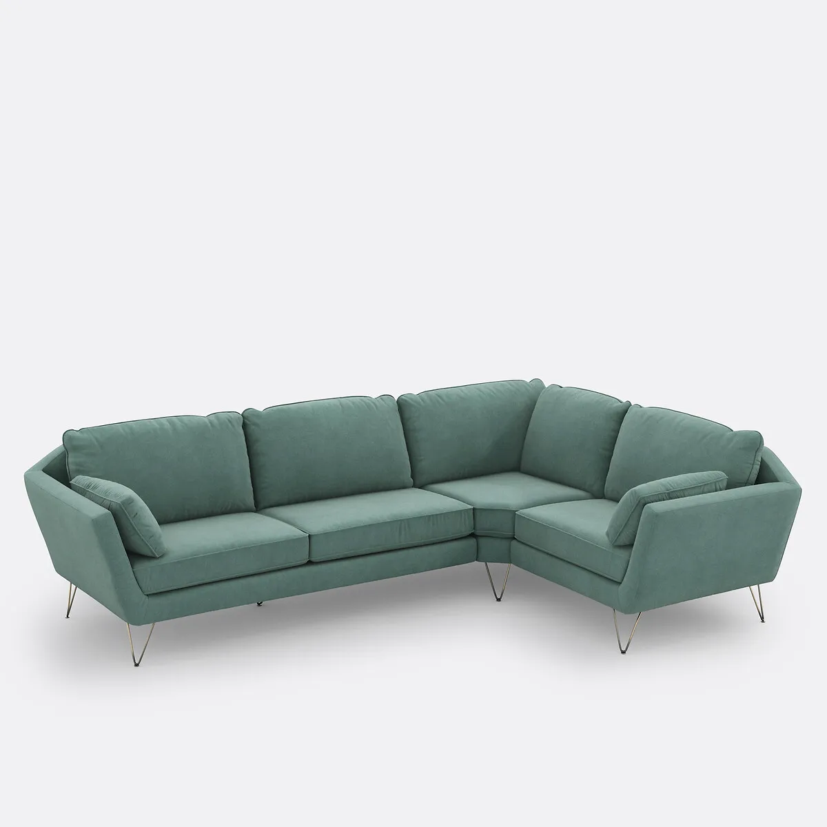 Canapé D’angle XL En Velours, Topim — vue 3