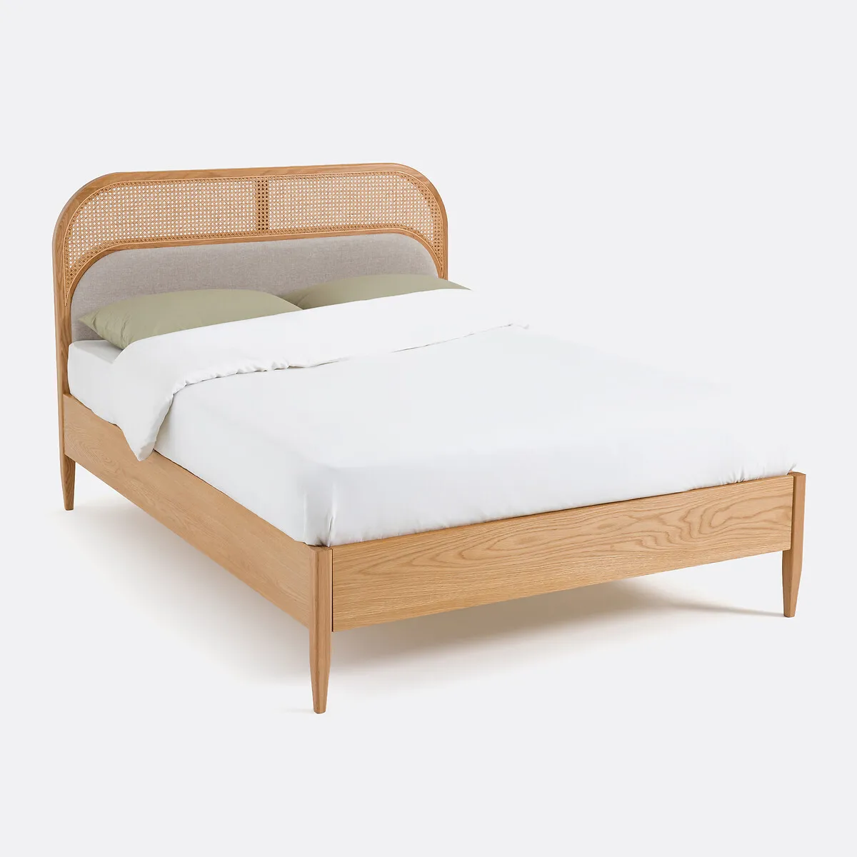 Lit Cannage Et Velours Avec Sommier Buisseau