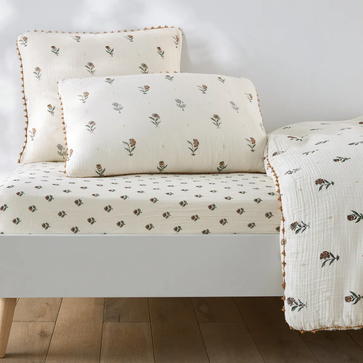Drap-housse Enfant, En Gaze De Coton, Bonnet 30 Cm, EMELINE