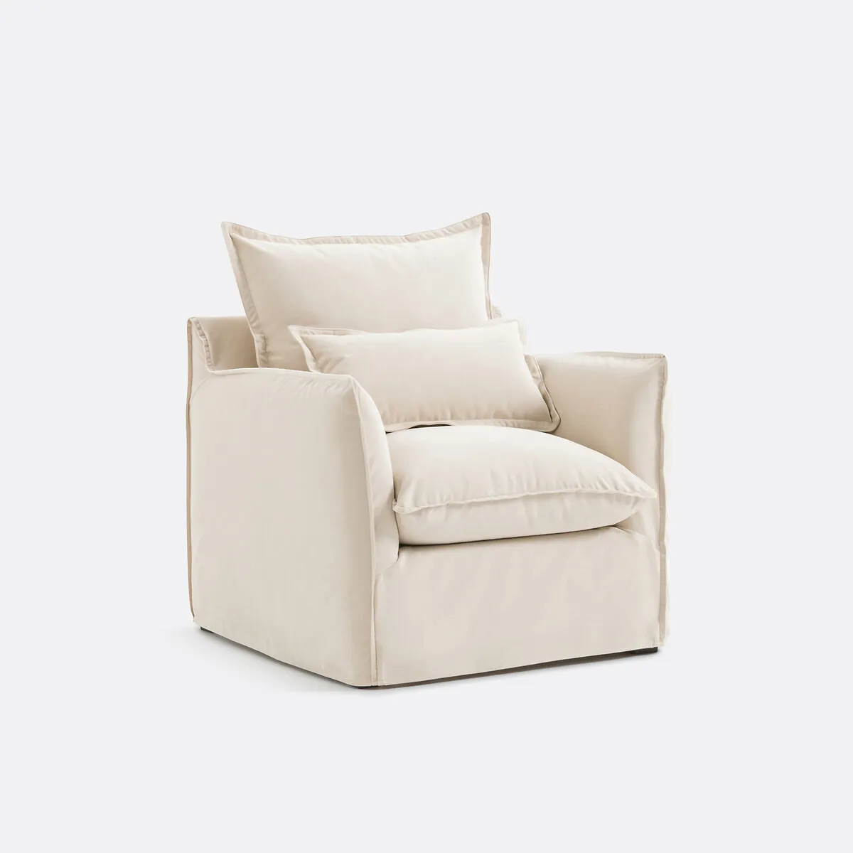 Fauteuil, Déhoussable, En Velours, ODNA