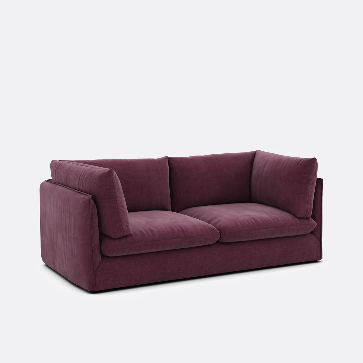 Canapé Droit, 3 Places, En Tissu Structuré, MALO — vue 3