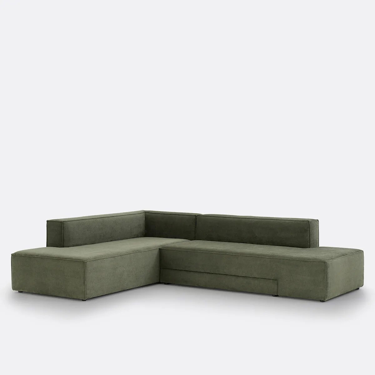 Canapé Angle Convertible Polyester Texturé, Ginosa — vue 3