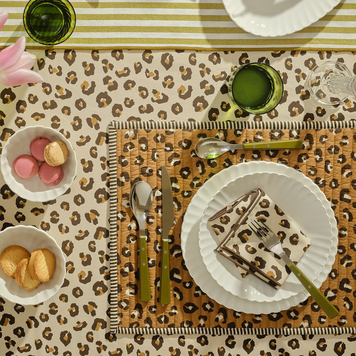 Nappe Imprimé Léopard, En Coton, LEOPOLD — vue 3