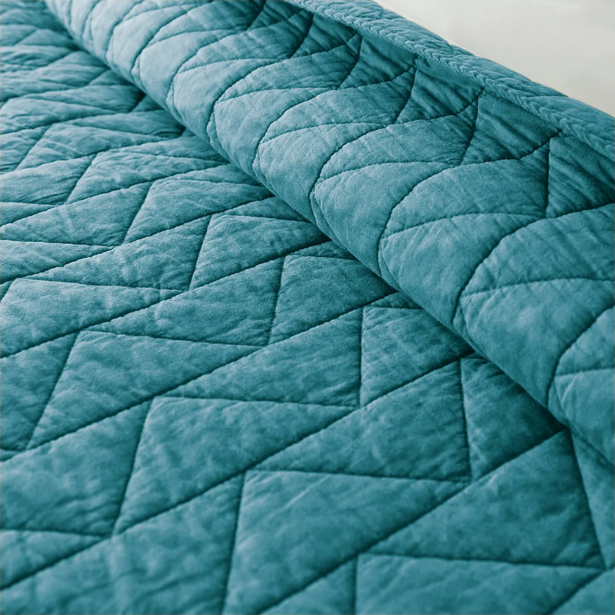 Couvre Lit Boutis Matelassé Coton Zig Zag Scenario — vue 3