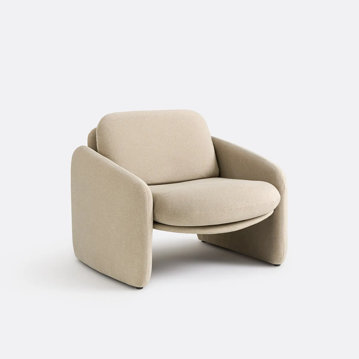 Fauteuil Rembourré, Velours Mat, Bellagio
