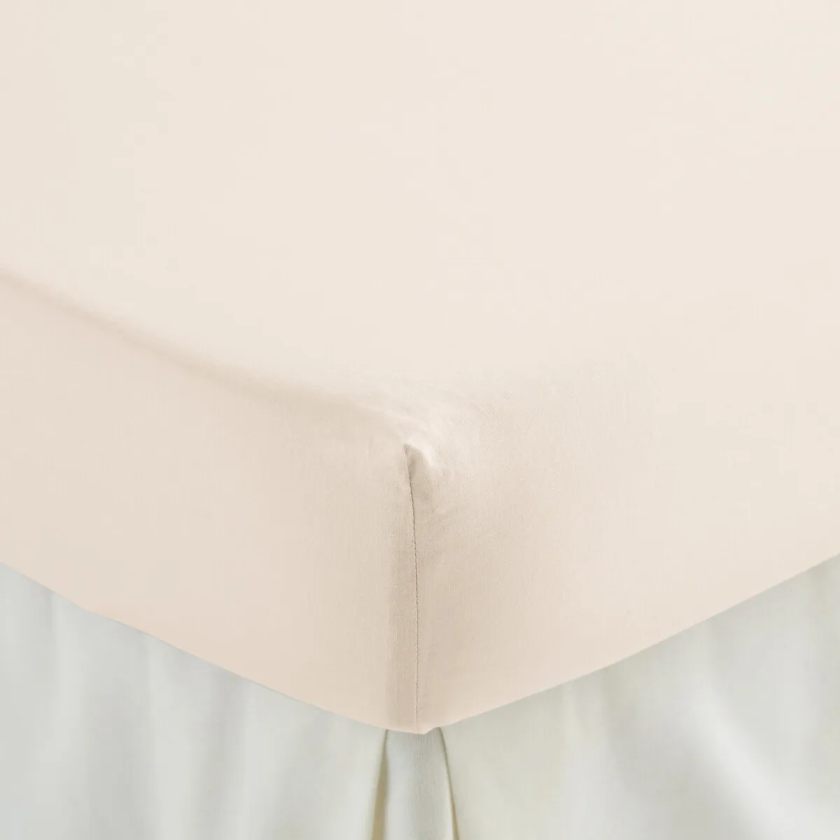 Drap-housse Enfant Uni, En Coton Lavé, Bonnet 30 Cm, KUMCO — vue 3